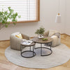 Chic Nesting Coffee Tables - Rustic Wood & Sturdy Metal