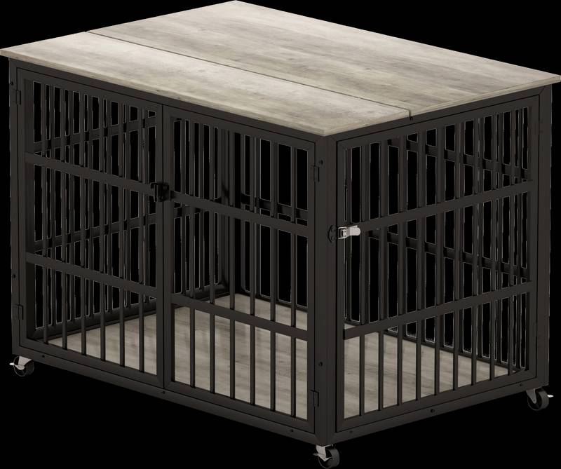 Chic Canine Crate with Side Access - Grey