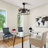 Cozy Caged Ceiling Fan with Remote