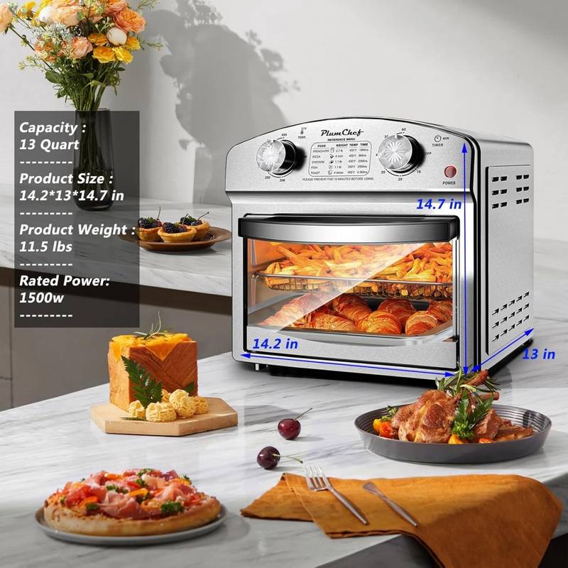 Versatile Silver Convection Oven – Bake, Roast, Toast & More!