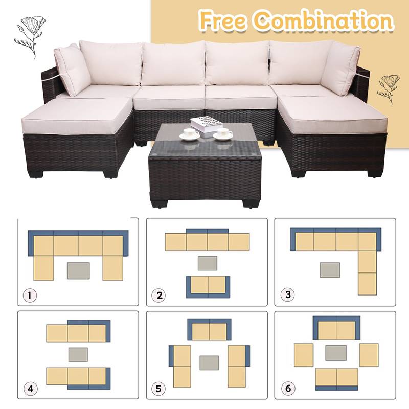 Cozy Calypso Outdoor Sofa & Table Set