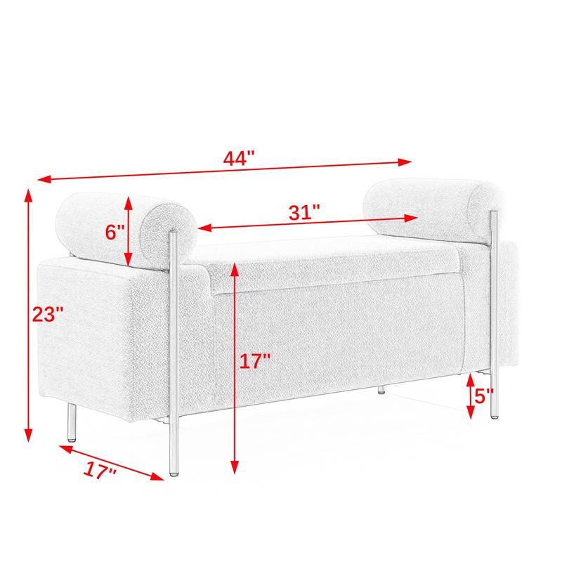 Chic Green Velvet Storage Bench with Stylish Arms