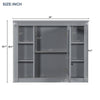 Sleek Wall-Mounted Mirror Cabinet with Open Shelves