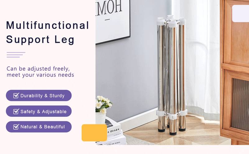 Compact Silver Folding Table Frame