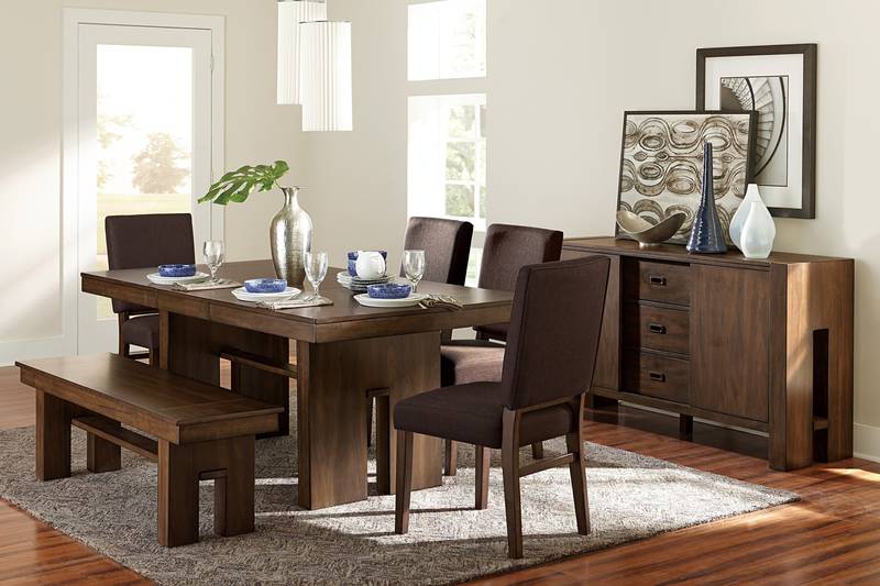 Chic Walnut Dining Bench
