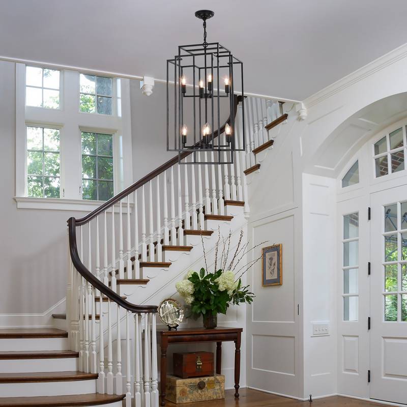 Chic Black Lantern Pendant Chandelier