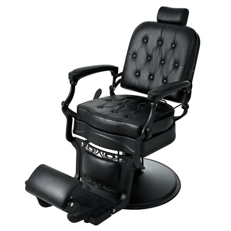 Vintage Luxe Barber Chair - Heavy Duty, 360° Rotating, Perfect for Salons & Spas!