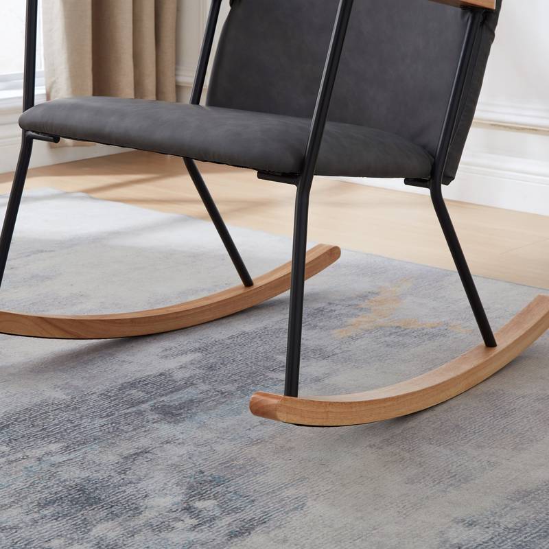 Cozy Rocking Chair with Adjustable Headrest