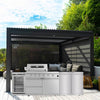 Ultimate Outdoor BBQ Island with Wine Cooler & Storage