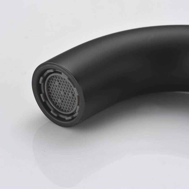 Sleek Matte Black Wall-Mount Bathroom Faucet