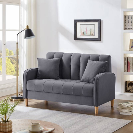 Chic Velvet Loveseat for Cozy Spaces