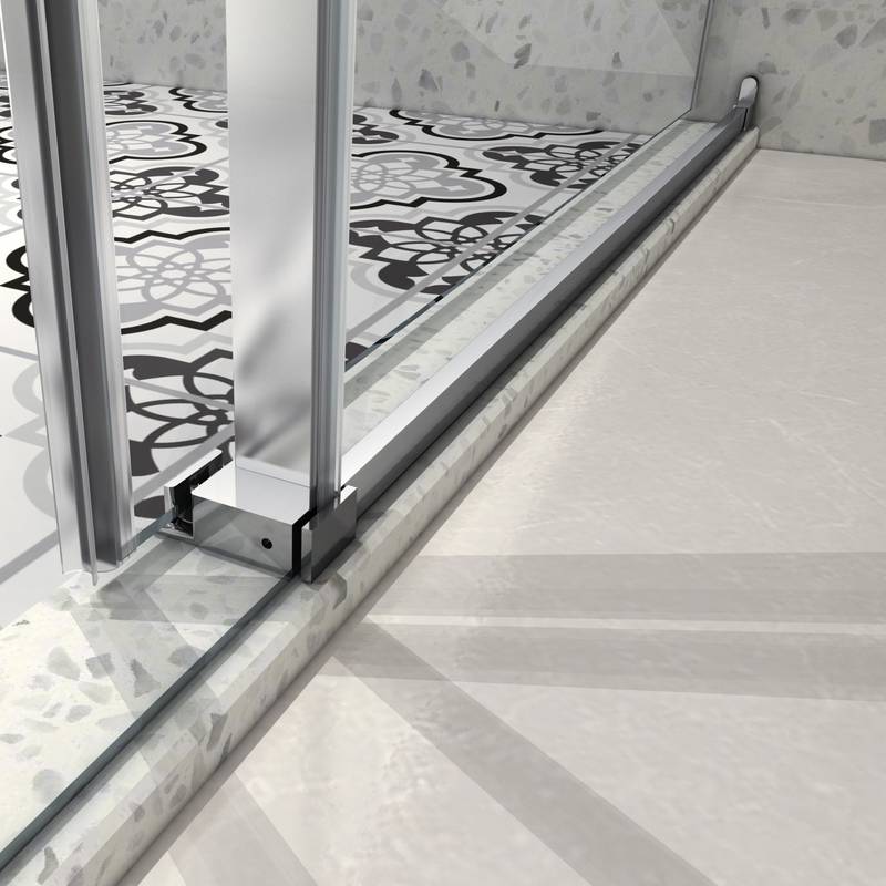 Sleek Glide Frameless Shower Door with Soft Close and Easy Clean Technology