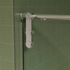 Sleek Brushed Nickel Sliding Shower Door with Easy-Clean Glass