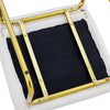 Chic White Armless Sofa Chair with Gold Legs