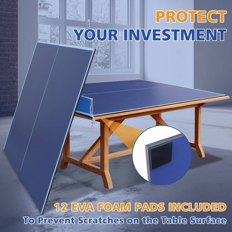 Blue Foldable Ping Pong Table Top for Indoor Fun