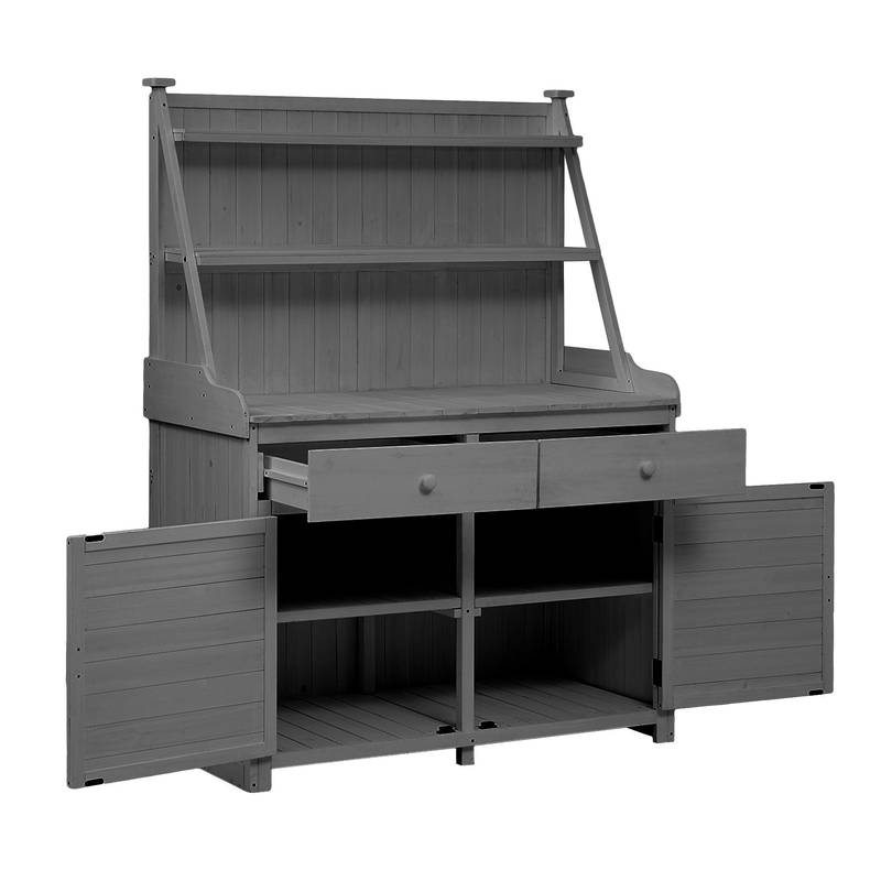 TOPMAX 65-Inch Garden Potting Station - Stylish Storage & Workspace