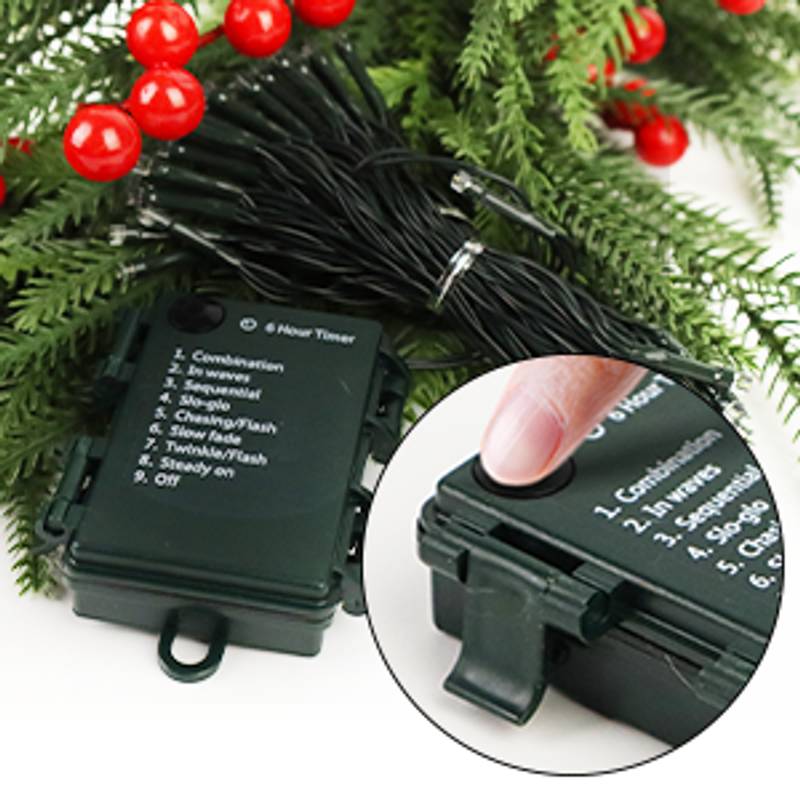 Glowing Faux Spruce Garland