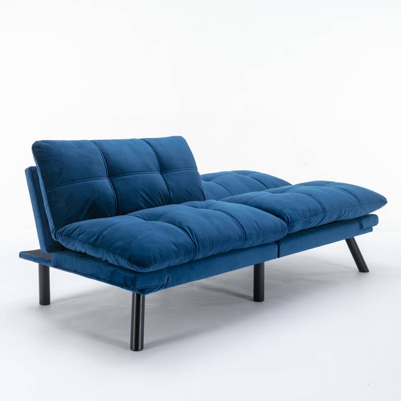 Navy Blue Cozy Convertible Sofa Bed