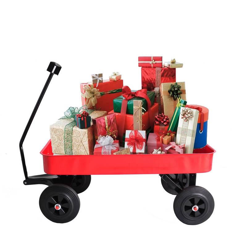 Rugged Red All-Terrain Garden Cart