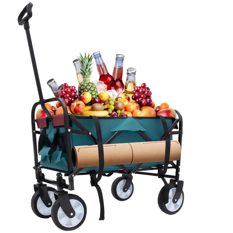 Cyan Collapsible Utility Wagon with Liners
