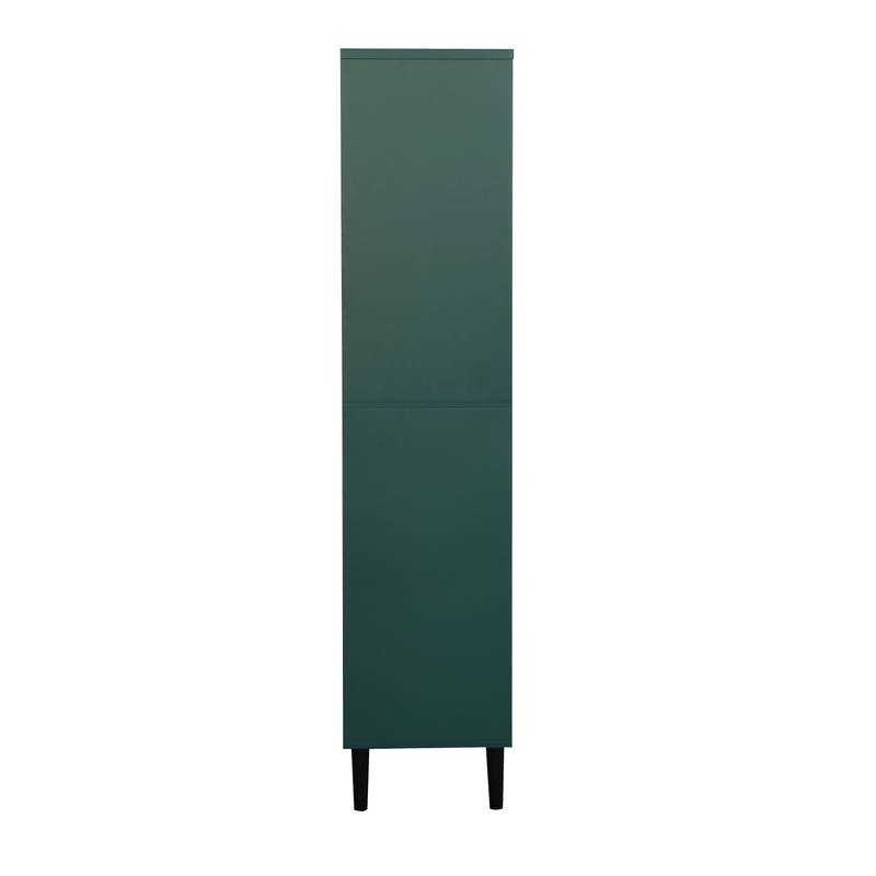 Stylish Green Glass Door Bookcase - Versatile Storage for Any Room