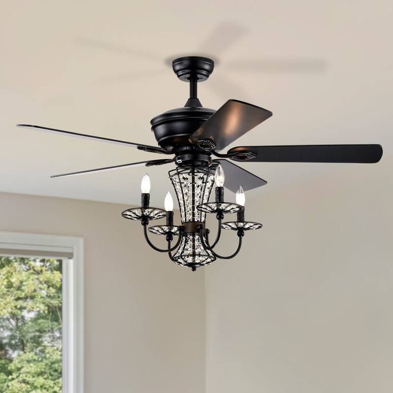 Glam Breeze Crystal Chandelier Fan