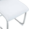 Chic White Curve Dining Chairs - Set of 4