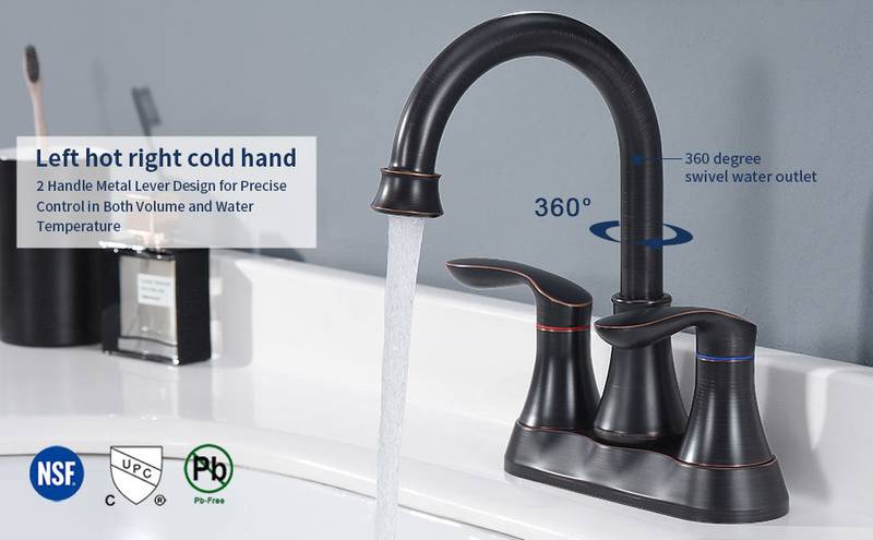 Elegant Bronze Bathroom Faucet with Pop-Up Drain