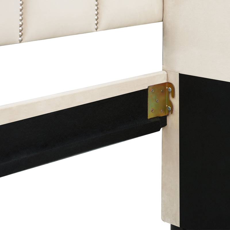 Cozy Beige Twin Daybed with Storage Drawers