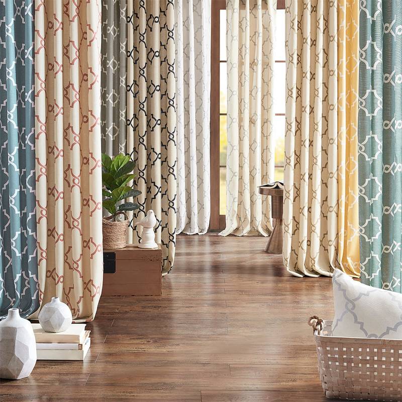 Fretwork Grommet Curtain Panel
