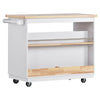 Versatile Rolling Kitchen Island with Storage and Wine Rack