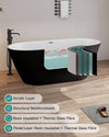 Diamond Delight Freestanding Bathtub in Black