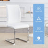 Chic White Curve Dining Chairs - Set of 4