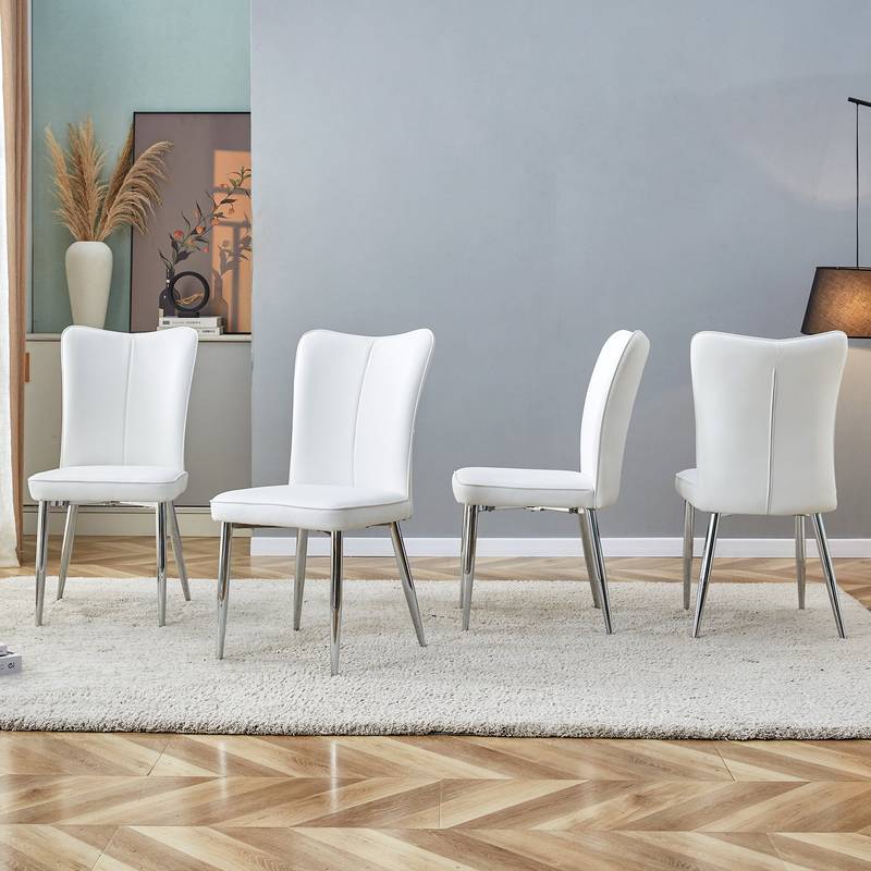 Chic White Dining Chair Set