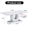 Elegant Gray Marble Coffee Table with Silver Accents
