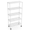 Versatile 5-Tier Wire Storage Rack - Heavy Duty & Adjustable!