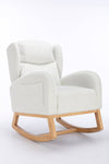 Cozy Ivory Teddy Rocking Chair