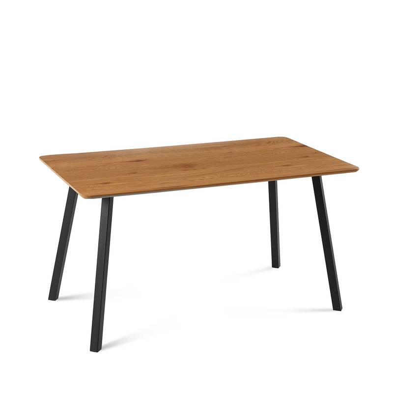 Chic Modern Rectangular Dining Table with Metal Frame