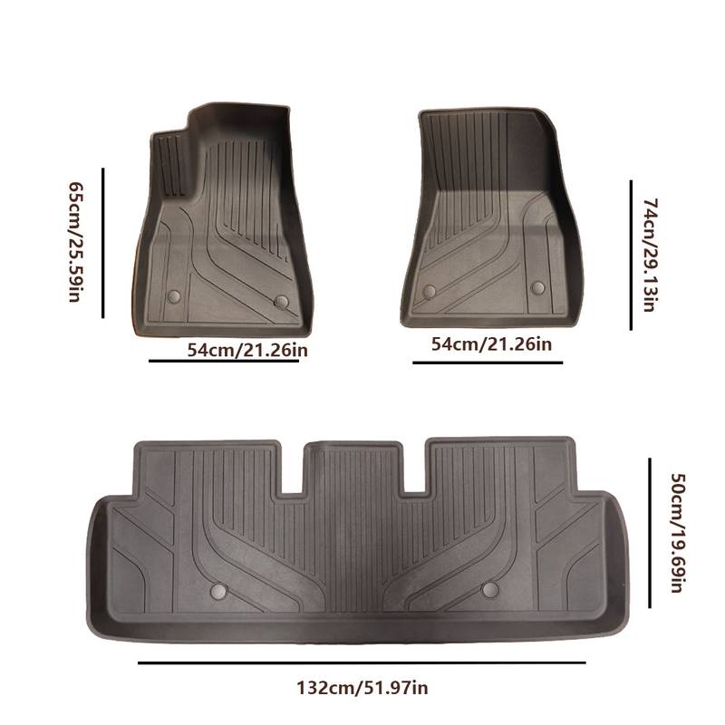 All-Weather Fit Floor Mats for Tesla Model 3 Highland
