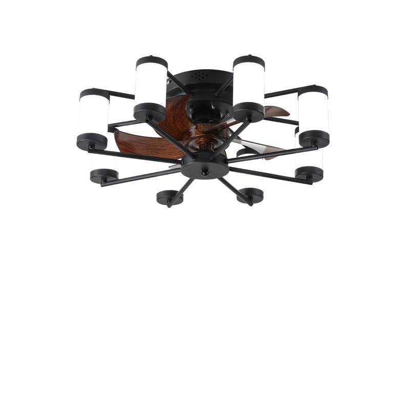 Windmill Flush Mount Ceiling Fan Light with Remote