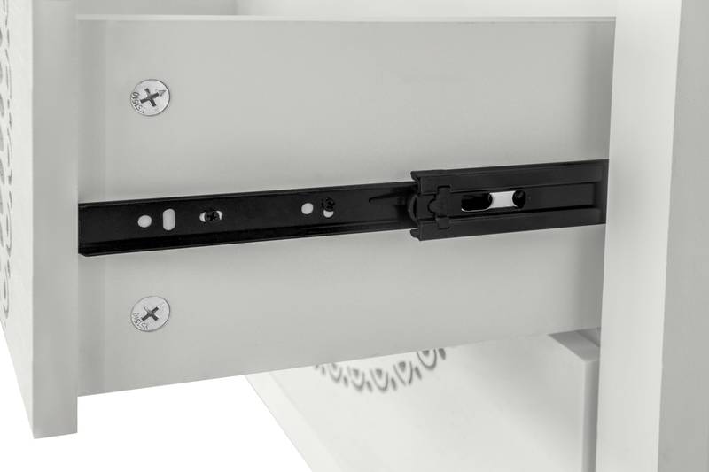 Chic Hollow-Carved 3-Drawer Storage Cabinet