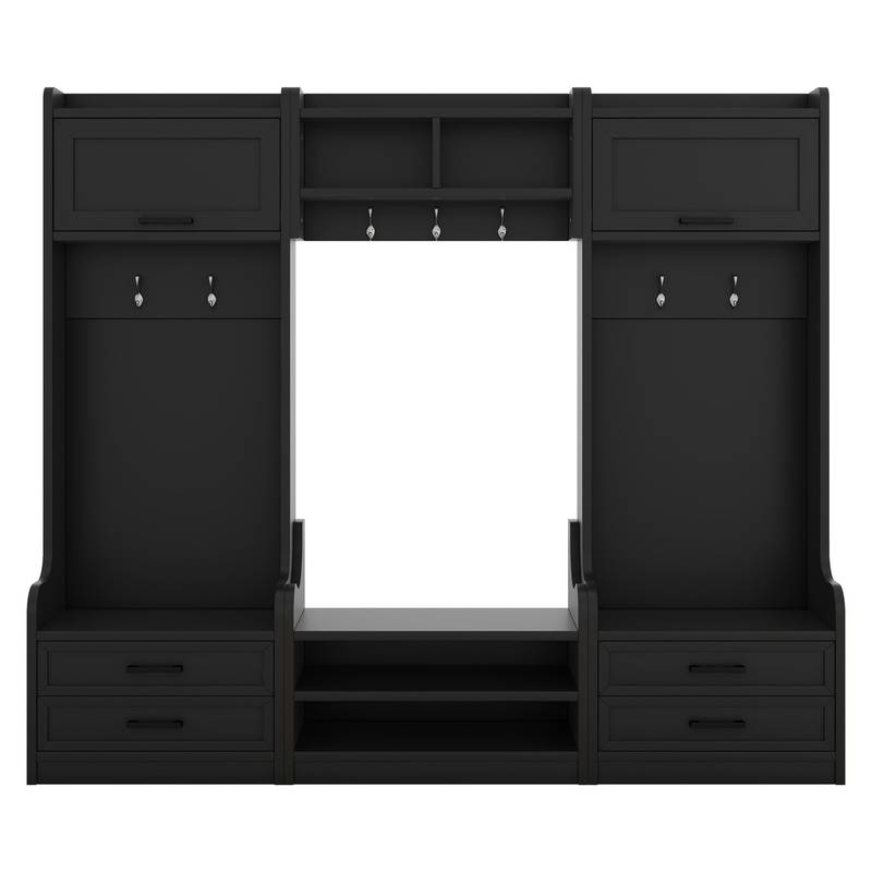 Versatile Hall Tree with Storage & Hooks