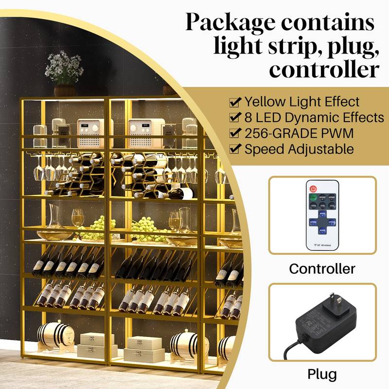 Chic LED Wine Tower Cabinet