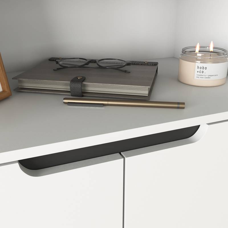 Elegant Glass-Front Storage Bookcase