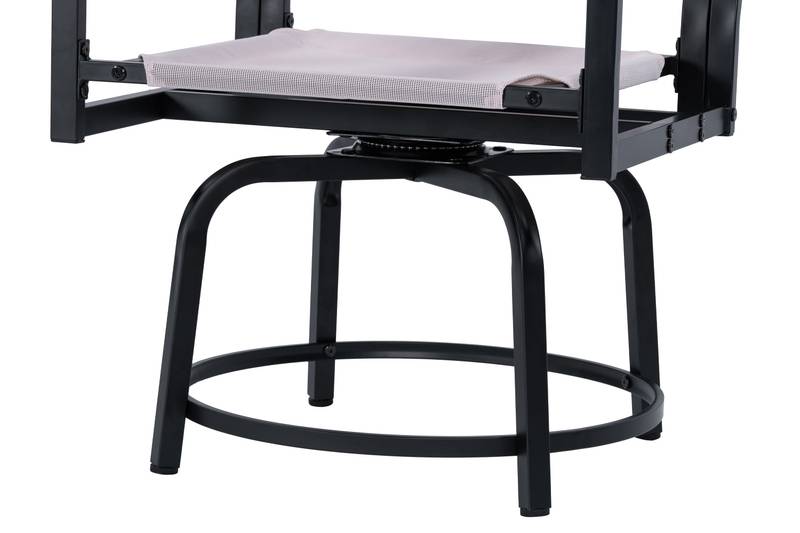 Chic Outdoor Dining Set with Swivel Chairs