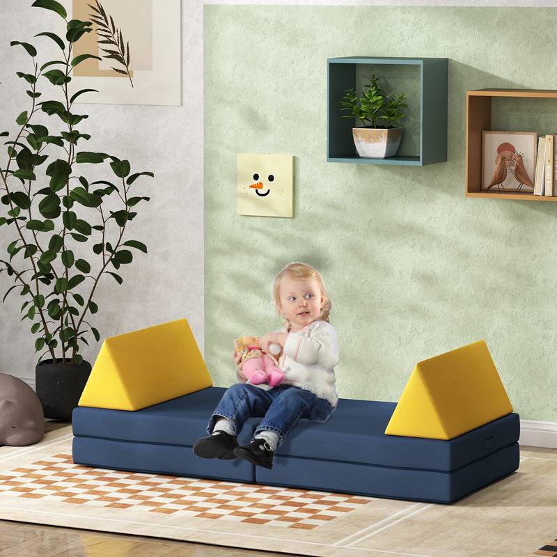 Cozy Kid's Play Couch Set - Soft, Washable Foam for Fun & Relaxation!