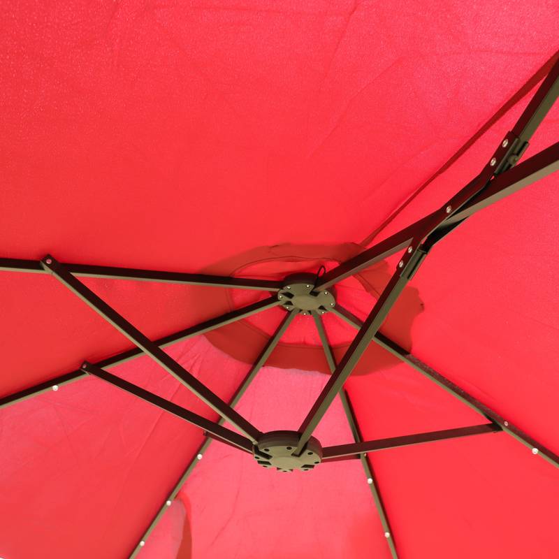 Vibrant Double-Sided Patio Umbrella with Base