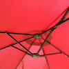 Vibrant Double-Sided Patio Umbrella with Base