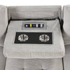 Chic Light Gray Chaise Lounge with Hidden Storage and USB Charger