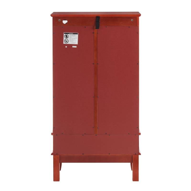 Illuminated Cherry Wine Display Cabinet